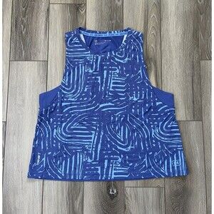 Under Armour Fish ISO-Chill Blue Athletic Tank Women’s Sz Small